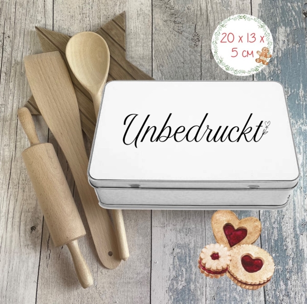 zuckersüße KEKSDOSE Plätzchendose mit Name personalisiert  Weihnachten Tannenbäume Geschenke von Lüttentüddel®